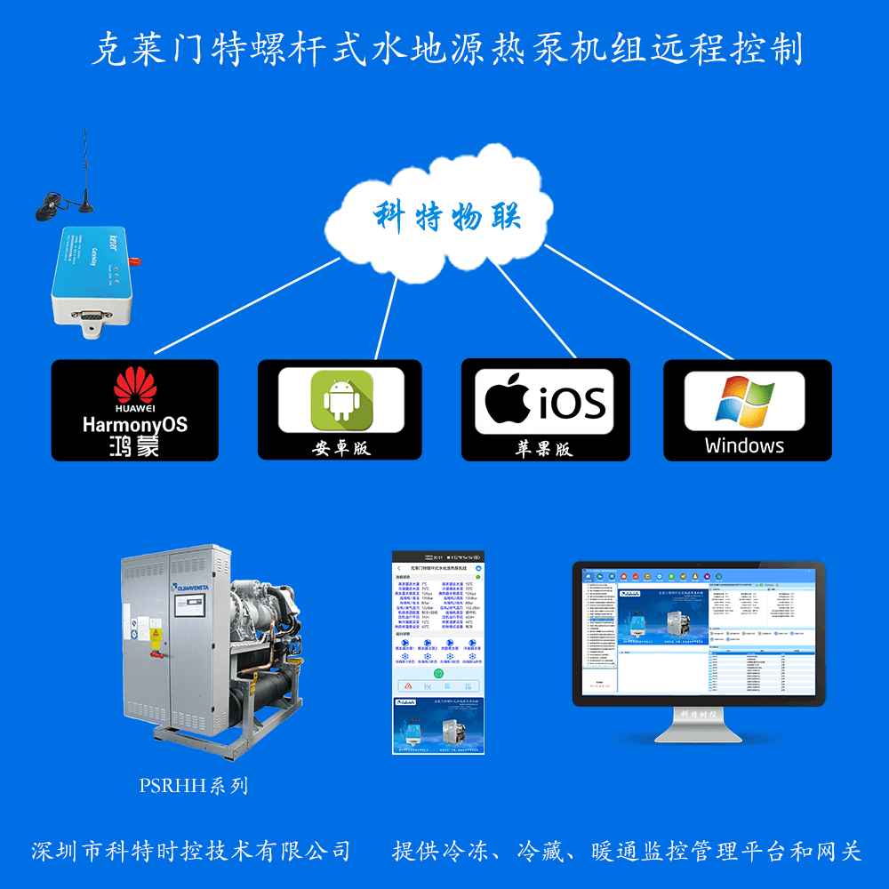 克莱门特螺杆式水地源热泵机组远程控制网关产品图