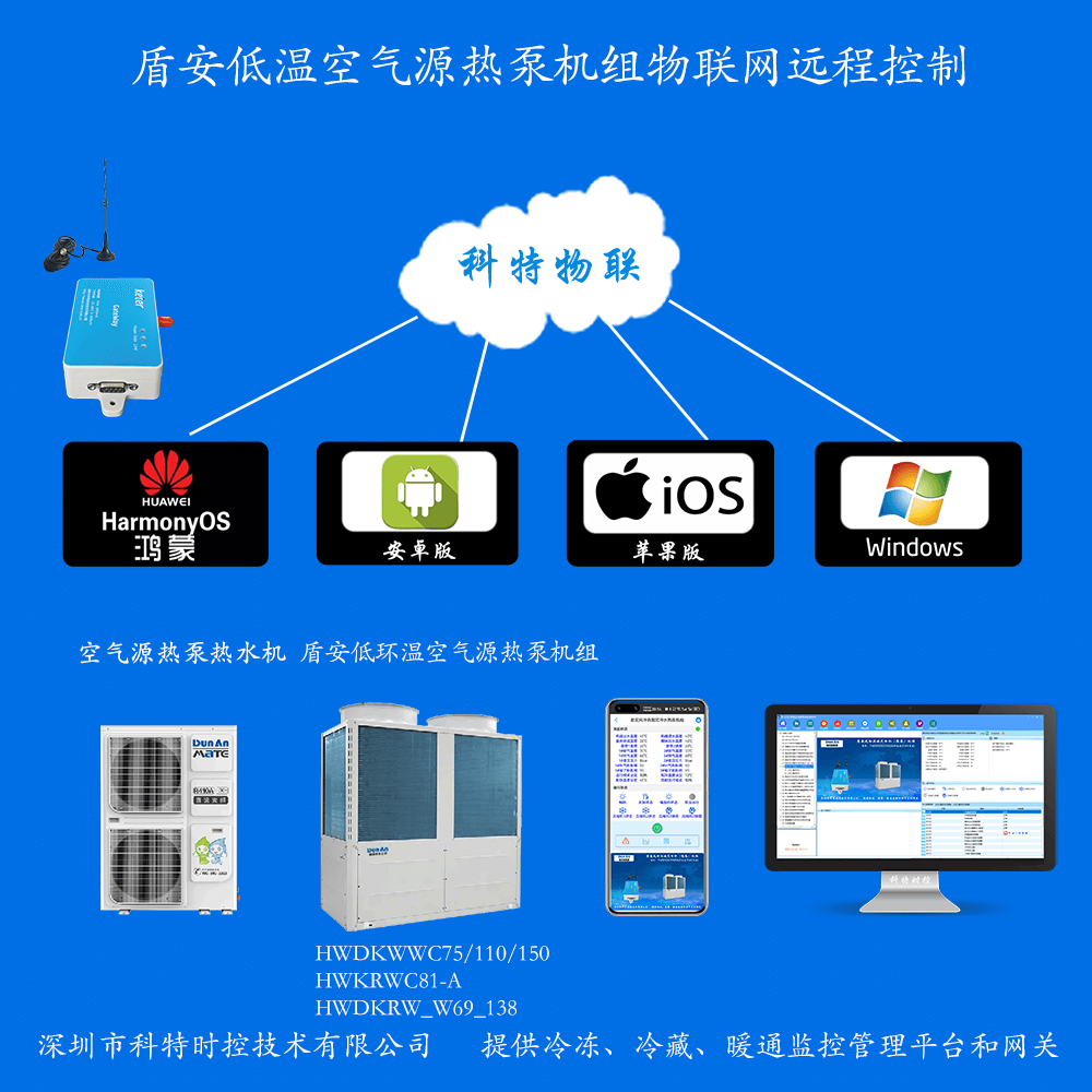盾安空气源热泵机组远程控制网关