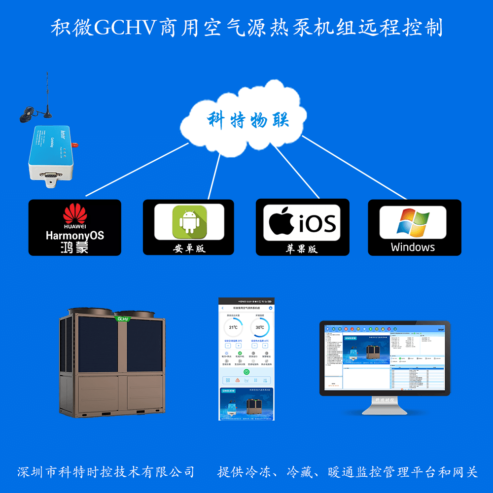积微商用空气源热泵机组远程控制网关