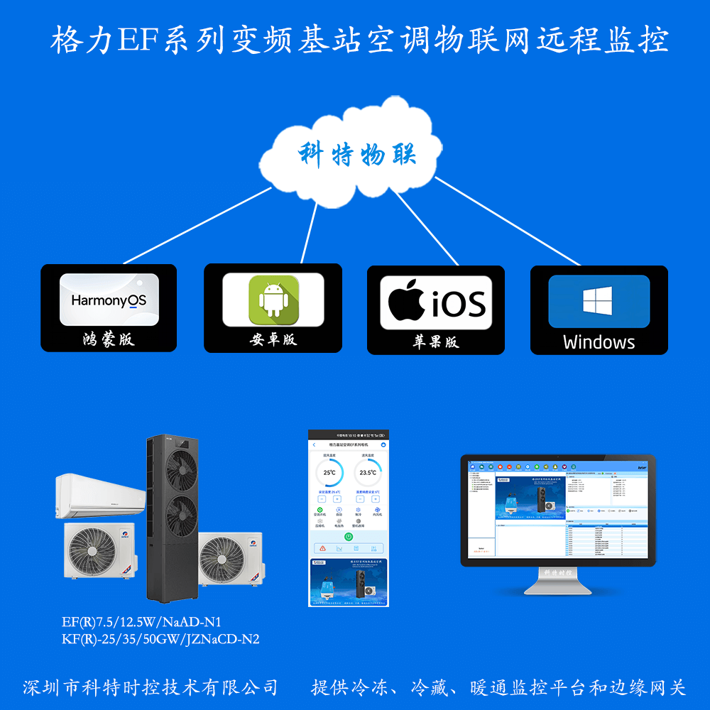 格力EF系列变频基站空调手机APP+电脑集中远程控制