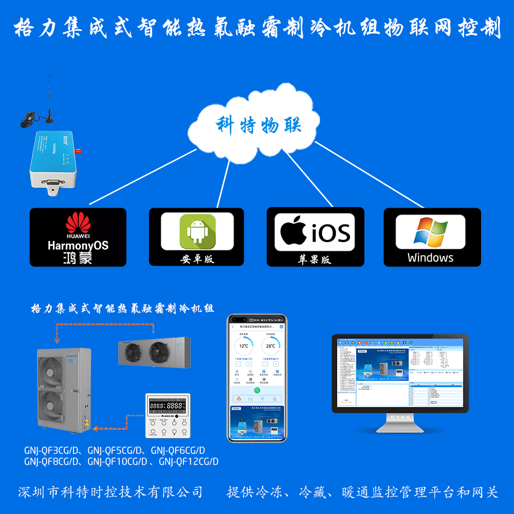 格力集成式热氟融霜制冷机组远程控制网关产品图
