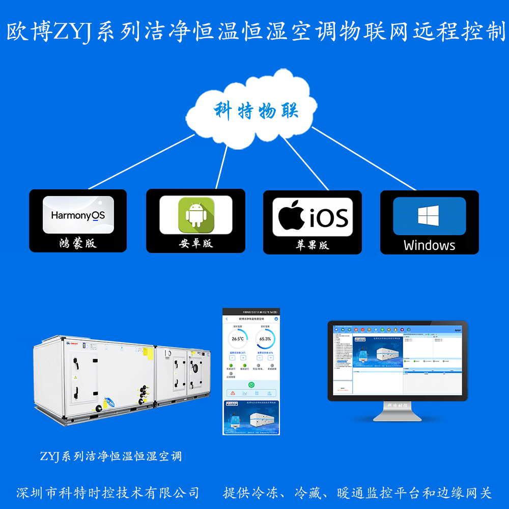 欧博风冷洁净恒温恒湿空调机组远程控制网关