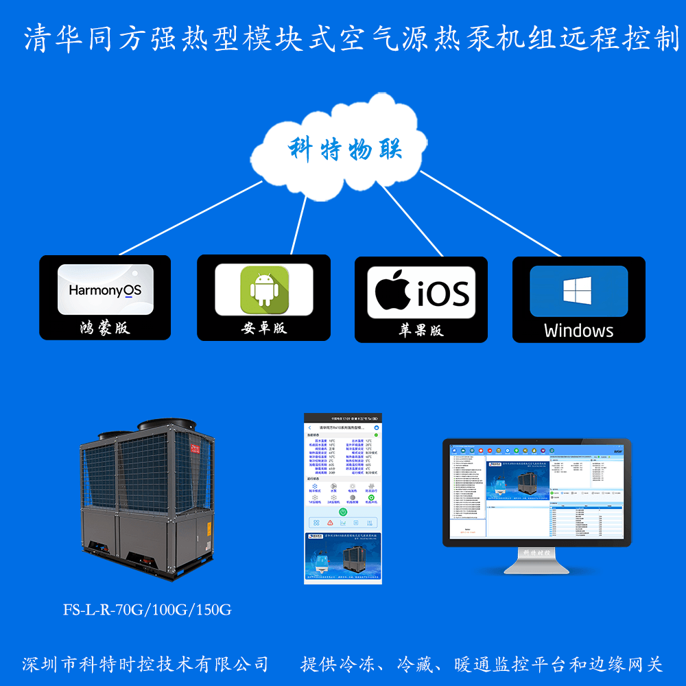 清华同方R410强热型模块式空气源热泵机组远程控制网关产品图